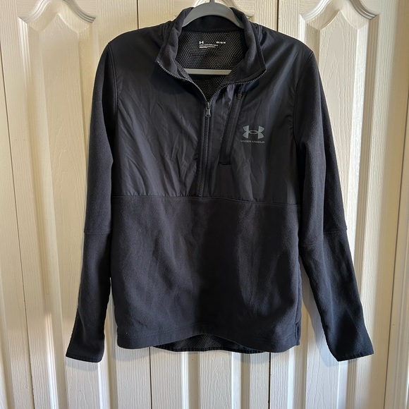 Under Armour Loose Fit 1/2 Zip Black Pullover in Men’s Med - Picture 1 of 8